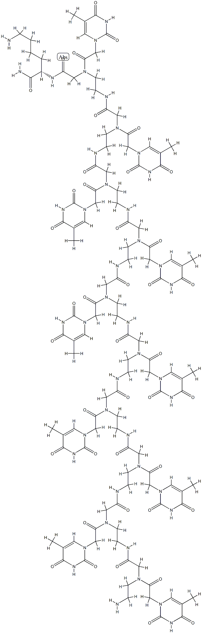 peptide nucleic acid, T10-lysine 化学構造式