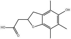 5-羟基-4,6,7-三甲基-(2,3-二氢苯并呋喃)-2-乙酸 结构式