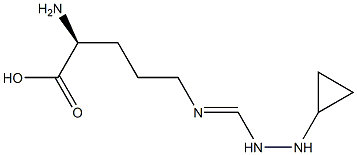 omega-N-cyclopropylarginine 化学構造式