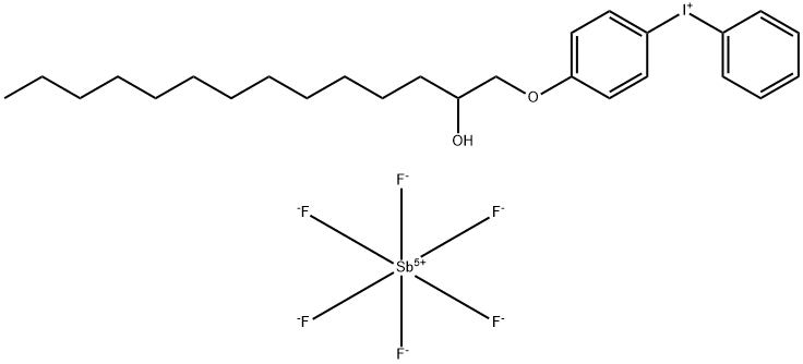 4-((2-HYDROXYTETRADECYL)OXY)PHENYL)-PHENYLIODONIUM HEXAFLUOROANTIMONATE Struktur