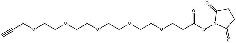 Propargyl-PEG5-NHS ester Structure