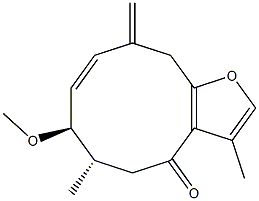 (1E)-3-Methoxy-8,12-epoxygermacra-1,7,10,11-tetraen-6-one Struktur