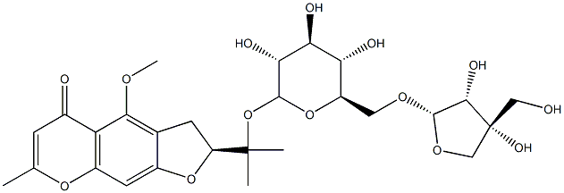5-O-Methylvisammioside, 6''-O-apiosyl- Structure