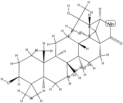 3β,20,21β-Trihydroxylupan-28-oic acid γ-lactone Structure