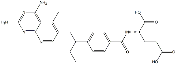 10-ethyl-5-methyl-5,10-dideazaaminopterin 结构式