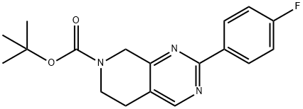 2-(4-Fluoro-phenyl)-5,8-dihydro-6H-pyrido[3,4-d]pyriMidine
-7-carboxylic acid tert-butyl este Structure