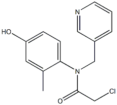 2-chloro-N-(4-hydroxy-2-methylphenyl)-N-((pyridin-3-yl)methyl)acetamide 结构式