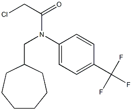 2-chloro-N-(cycloheptylmethyl)-N-(4-(trifluoromethyl)phenyl)acetamide Struktur