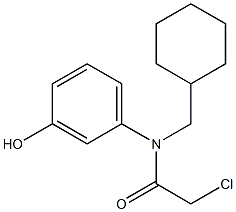 2-chloro-N-(cyclohexylmethyl)-N-(3-hydroxyphenyl)acetamide 结构式