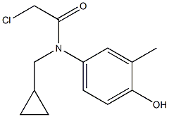 2-chloro-N-(cyclopropylmethyl)-N-(4-hydroxy-3-methylphenyl)acetamide Struktur