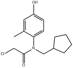 2-chloro-N-(cyclopentylmethyl)-N-(4-hydroxy-2-methylphenyl)acetamide Structure