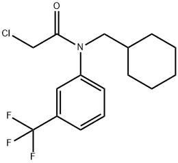 2-chloro-N-(cyclohexylmethyl)-N-(3-(trifluoromethyl)phenyl)acetamide Struktur