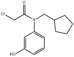 2-chloro-N-(cyclopentylmethyl)-N-(3-hydroxyphenyl)acetamide 结构式