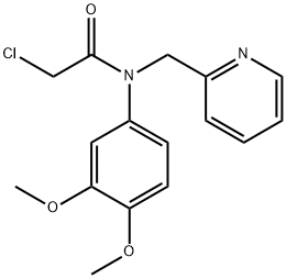 2-chloro-N-(3,4-dimethoxyphenyl)-N-((pyridin-2-yl)methyl)acetamide Struktur