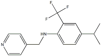 2-(trifluoromethyl-4-isopropyl-N-((pyridin-4-yl)methyl)benzenamine Structure