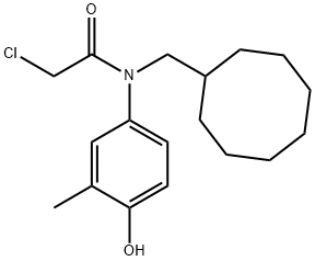 2-chloro-N-(cyclooctylmethyl)-N-(4-hydroxy-3-methylphenyl)acetamide 结构式