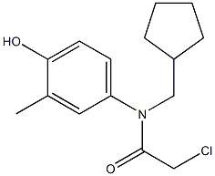 2-chloro-N-(cyclopentylmethyl)-N-(4-hydroxy-3-methylphenyl)acetamide Structure