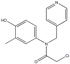 2-chloro-N-(4-hydroxy-3-methylphenyl)-N-((pyridin-4-yl)methyl)acetamide 结构式