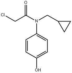 2-chloro-N-(cyclopropylmethyl)-N-(4-hydroxyphenyl)acetamide 结构式