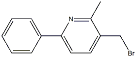 3-(bromomethyl)-2-methyl-6-phenylpyridine 化学構造式