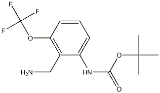 tert-butyl 2-(aminomethyl)-3-(trifluoromethoxy)phenylcarbamate 结构式