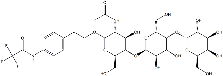 2-(p-trifluoroacetamidophenyl)ethyl O-galactopyranosyl-(1-4)-O-galactopyranosyl-(1-4)-2-acetamido-2-deoxy-glucopyranoside|