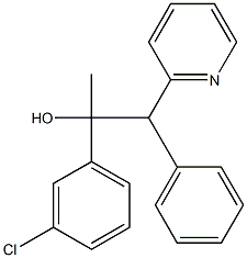 1-(3-chlorophenyl)-1-methyl-2-phenyl-2-(2-pyridine)ethanol Structure