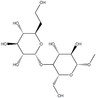 methyl 4-O-(6-deoxy-manno-heptopyranosyl)galactopyranoside Structure