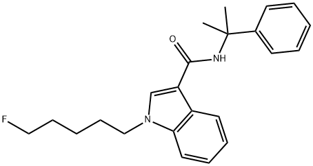 N-(α,α-ジメチルベンジル)-1-(5-フルオロペンチル)-1H-インドール-3-カルボアミド 化学構造式