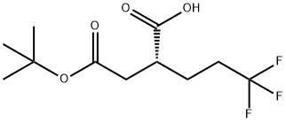 (R)-2-(2-(叔丁氧基)-2-氧代乙基)-5,5,5-三氟戊酸, 1401067-08-0, 结构式
