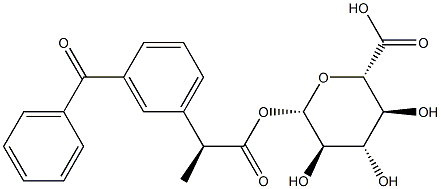 (S)-Ketoprofen Acyl-β-D-glucuronide 结构式