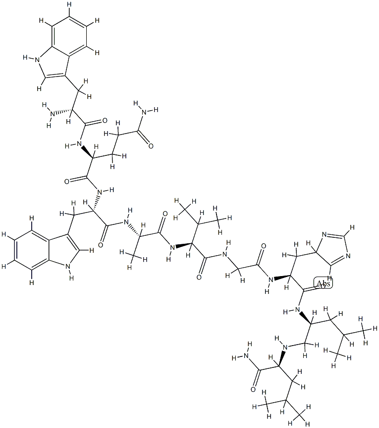 bombesin (6-14), D-Trp(6)-Leu(13)-psi(CH2NH)-Leu(14)- 结构式