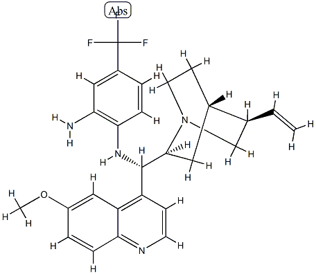 N-[(8Α,9S)-6'-甲氧基-9-YL]-4-三氟甲基-1,2-苯二胺 结构式