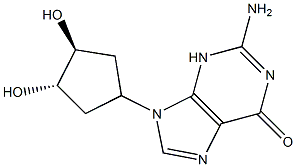 carbocyclic 5'-nor-2'-deoxyguanosine Structure