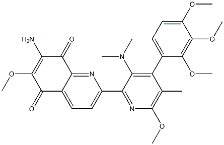 di-2',8'-O-di-5',5'-N,N-methylstreptonigrone Structure