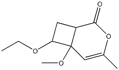 3-Oxabicyclo[4.2.0]oct-4-en-2-one,7-ethoxy-6-methoxy-4-methyl-(9CI) 化学構造式