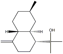 (1R,4aβ,8aα)-デカヒドロ-α,α,7β-トリメチル-4-メチレン-1-ナフタレンメタノール 化学構造式