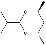 1,3-Dioxane,4,6-dimethyl-2-(1-methylethyl)-,[4S-(2alpha,4alpha,6bta)]-(9CI) Struktur
