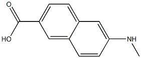 2-Naphthalenecarboxylicacid,6-(methylamino)-(9CI) Struktur