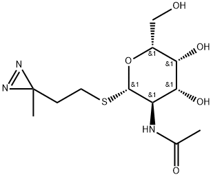 2-(3-甲基-3H-双吖丙啶-3-基)乙基 2-(乙酰氨基)-2-脱氧-1-硫代-BETA-D-吡喃半乳糖苷, 141411-40-7, 结构式