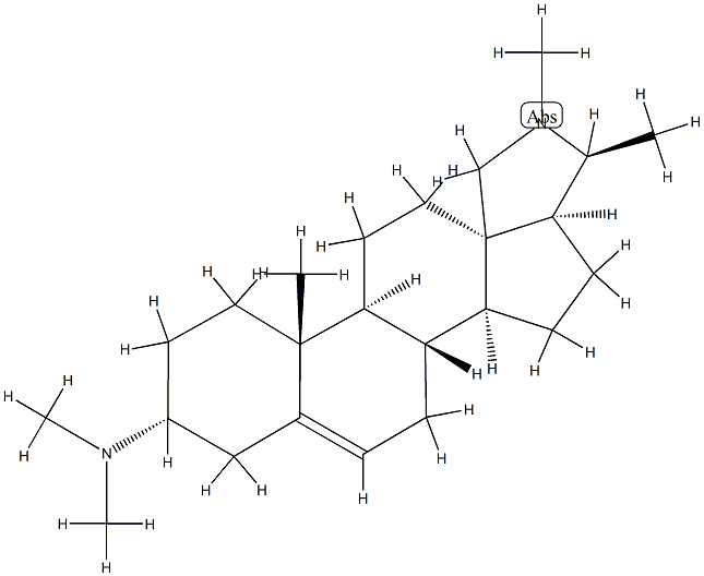 N,N-ジメチルコナニン-5-エン-3α-アミン 化学構造式