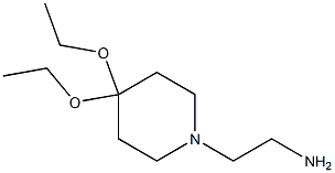 1-Piperidineethanamine,4,4-diethoxy-(9CI) 结构式