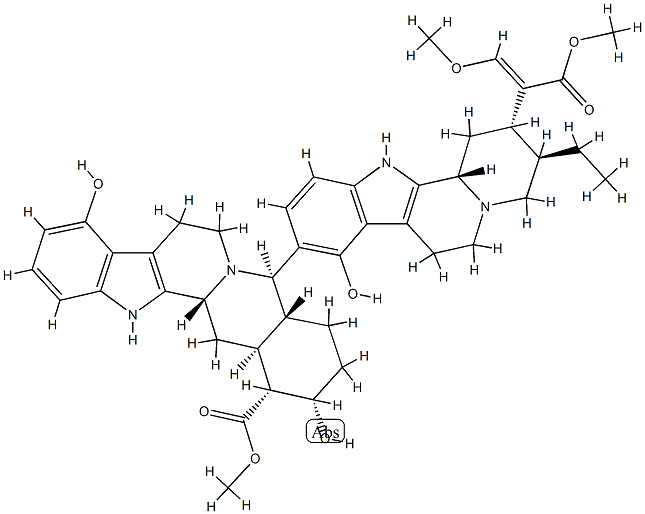 (3β)-9,17α-Dihydroxy-21β-[[(16E)-16,17-didehydro-17-methoxy-16-(methoxycarbonyl)-9-hydroxycorynan]-10-yl]yohimban-16α-carboxylic acid methyl ester Struktur