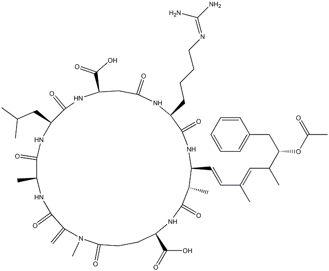 (Asp(3)-ADMAAdda(5))microcystin-LHar,141663-36-7,结构式