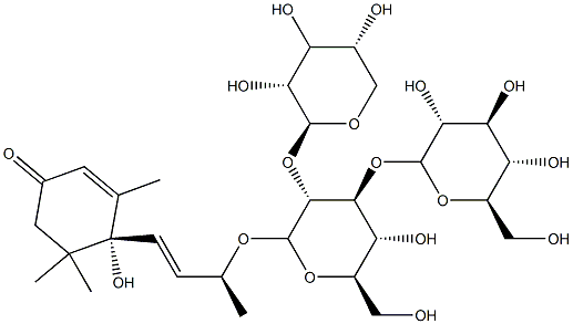 Vomifoliol-glu-xyl-glu Structure