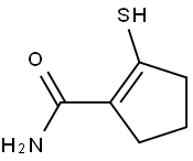 1-Cyclopentene-1-carboxamide,2-mercapto-(9CI) 结构式