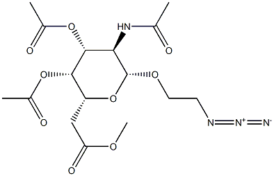 2-叠氮基乙基 2-(乙酰氨基)-2-脱氧-BETA-D-吡喃葡萄糖苷 3,4,6-三乙酸酯,142072-11-5,结构式