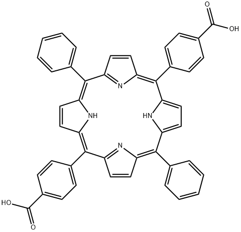5,15-diphenyl-10,20-di(4-carboxyphenyl)porphine 化学構造式