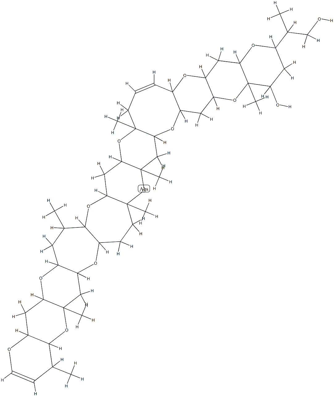 Brevetoxin B,42-deoxo-41,43-dihydro-42-hydroxy- Structure