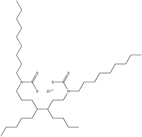 BIS(DINONYLDITHIOCARBAMATO-S,S')ZINC 结构式